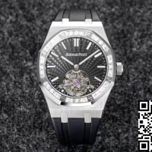 Replica Audemars Piguet Royal Oak Tourbillon 1:1 Best Edition R8 Factory V3 Black Rubber Strap