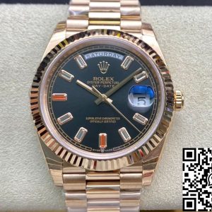Replica Rolex Day Date 40MM 1:1 Best Edition EW Factory Rose Gold