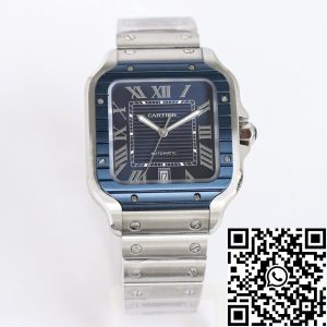 Replica Cartier Santos 1:1 Best Edition GF Factory Blue Bezel