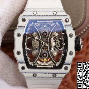 Replica Richard Mille RM53-01 1:1 Best Edition KV Factory White TPT Carbon Fiber