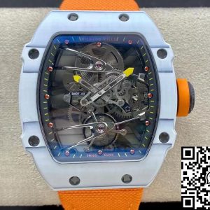 Replica Richard Mille RM27-02 1:1 Best Edition RM Factory Skeleton Tourbillon Orange Strap