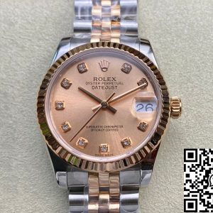 Replica Rolex Datejust M278271-0024 31MM 1:1 Best Edition EW Factory Rose Gold Dial