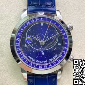 Replica Patek Philippe Grand Complications 6102P-001 1:1 Best Edition AI Factory Sky Moon Blue Dial