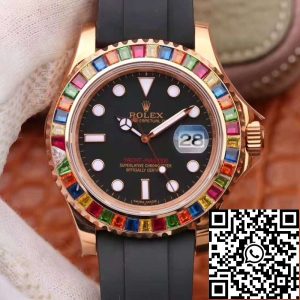 Replica Rolex Yacht-Master 116695 Noob Factory 1:1 Best Edition Swiss ETA2824 Black Dial