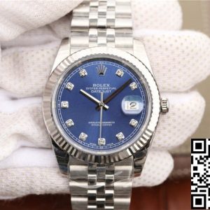 Replica Rolex Datejust M126334-0016 1:1 Best Edition EW Factory Diamond Blue Dial