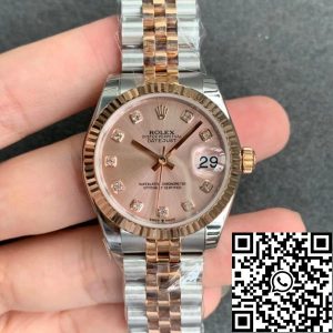 Replica Rolex Datejust M278271-0024 1:1 Best Edition GS Factory Rose Gold Dial