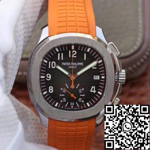 Replica Patek Philippe Aquanaut 5968A-001 1:1 Best Edition Swiss ETA7750 Black-grey Gradient Dial