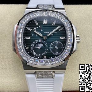 Replica Patek Philippe Nautilus 5712GR 1:1 Best Edition GR Factory Rubber Strap