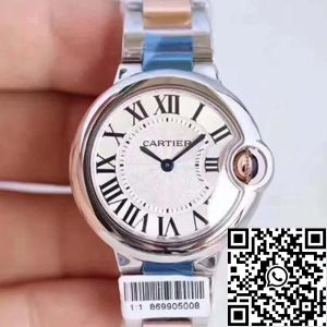Replica Ballon Bleu De Cartier W6920084 V6 Factory 1:1 Best Edition Swiss Ronda Quartz White Dial