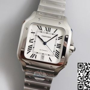 Replica Cartier Santos WSSA0009 1:1 Best Edition BV Factory White Dial