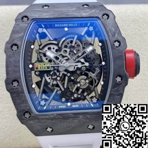 Replica Richard Mille RM35-02 1:1 Best Edition T+ Factory Carbon Fiber White Strap