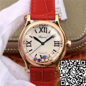 Replica Chopard Happy Sport 274808-5001 YF Factory 18K Rose Gold Swiss ETA