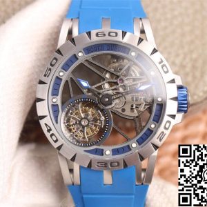 Replica Roger Dubuis Excalibur Spidr RDDBEX0479 1:1 Best Edition JB Factory Tourbillon Skeleton Dial