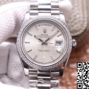 Replica Rolex Day Date M228349RBR-0007 1:1 Best Edition EW Factory 18ct White Gold