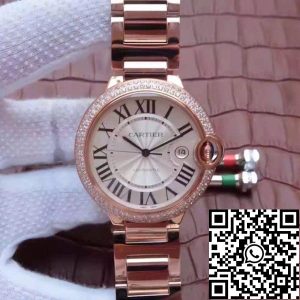 Replica Ballon Bleu De Cartier WE9009Z8 V6 Factory 1:1 Best Edition Swiss ETA9015 White Dial