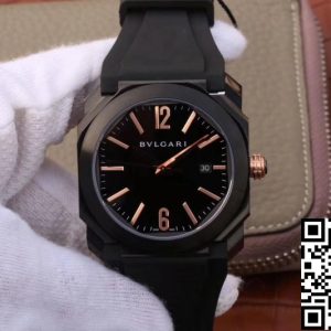 Replica Bvlgari Octo 102581 BGO41BBSVD 1:1 Best Edition Black Dial