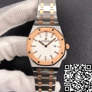 Replica Audemars Piguet Royal Oak 67650 33MM 1:1 Best Edition JF Factory White Dial