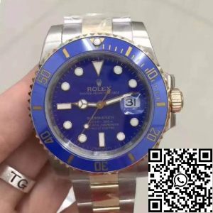 Replica Rolex Submariner Date 116613LB Noob Factory Blue Dial 1:1 Best Edition Swiss ETA2836 Gold Wrapped