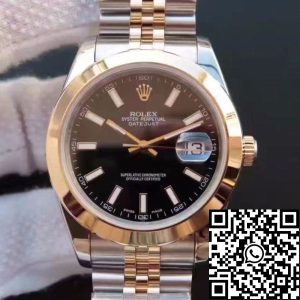 Replica Rolex Datejust 41mm 126303 Black Dial 1:1 Best Edition Swiss ETA3255 Gold Wrapped