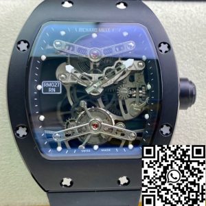 Replica Richard Mille RM027 1:1 Best Edition EUR Factory Transparent Black Dial