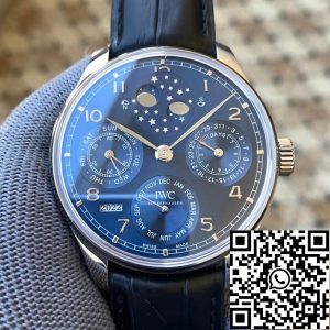 Replica IWC Portuguese Perpetual Calendar IW503401 1:1 Best Edition APS Factory Blue Dial