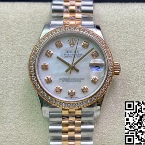 Replica Rolex Datejust M278381RBR-0026 31MM 1:1 Best Edition EW Factory Diamond Bezel