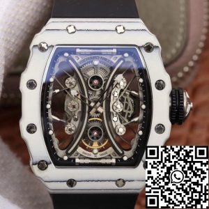 Replica Richard Mille Pablo Mac Donough RM53-01 1:1 Best Edition Swiss ETA Imported mechanical movement Skeleton Dial Black rubber strap