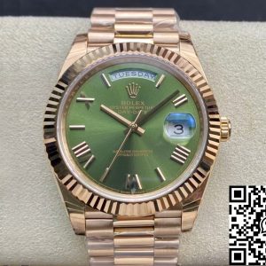 Replica Rolex Day-Date 40mm 228235 EW Factory Men Watches 1:1 Best Edition Swiss ETA3255 Green Dial