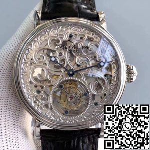 Replica Patek Philippe Tourbillon P83000 1:1 Best Edition Silver Dial Swiss Tourbillon