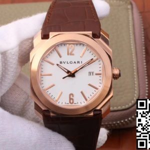 Replica Bvlgari Octo 102119 BGOP38WGLD 1:1 Best Edition White Dial