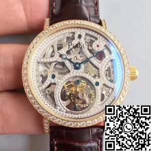 Replica Piaget High-grade Jewelry Mechanical Watches 1:1 Best Edition SWISS Tourbillon Crocodile Leather Strap