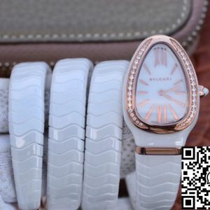 Replica Bvlgari Srpenti Spiga 102886 1:1 Best Edition BV Factory Diamond bezel Swiss Quartz Movement