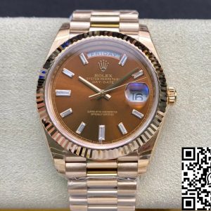 Replica Rolex Day Date 228235 1:1 Best Edition EW Factory V2 Brown Dial