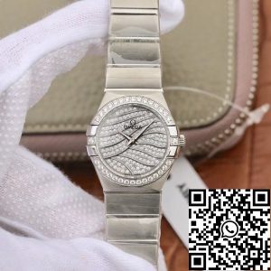 Replica Omega Constellation Quartz Ladies 27mm Diamond Dial TW Factory 1:1 Best Edition Swiss Eta Quartz 1376