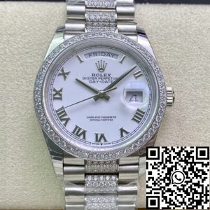 Replica Rolex Day Date M128349RBR-0026 1:1 Best Edition EW Factory White Dial
