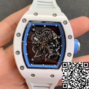 Replica Richard Mille RM055 1:1 Best Edition KV Factory V2 White Strap