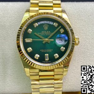 Replica Rolex Day Date M128238-0069 1:1 Best Edition EW Factory Green Dial Swiss ETA3255