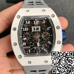 Replica Richard Mille RM-011 1:1 Best Edition KV Factory White Ceramic Case