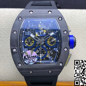 Replica Richard Mille RM-011 1:1 Best Edition KV Factory Carbon Fiber