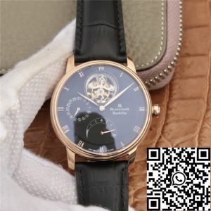 Replica Blancpain Villeret 6025-3642-55B 1:1 Best Edition JB Factory Gold Case Black Dial