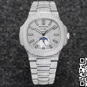 Replica Patek Philippe Nautilus 5726/1A-014 1:1 Best Edition R8 Factory Gypsophila Diamond Dial