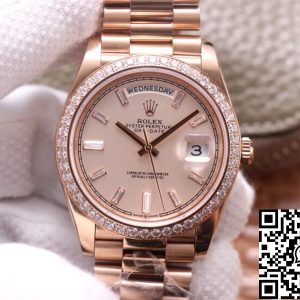 Replica Rolex Day Date M228345RBR-0007 1:1 Best Edition EW Factory Rose Gold