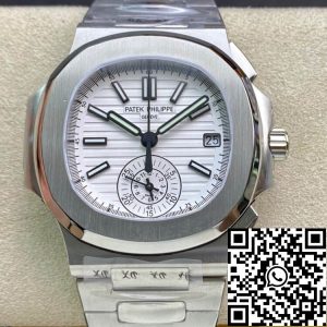 Replica Patek Philippe Nautilus 5980/1A-019 1:1 Best Edition 3K Factory V2 White Dial