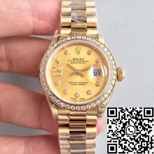Replica Rolex Lady Datejust 28mm 279138RBR 1:1 Best Edition Swiss ETA2824 Gold Wrapped