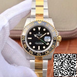 Replica Rolex GMT Master II 116713 LN 40mm EW Factory 1:1 Best Edition Swiss ETA2836 Stainless Steel Two Tone Bracelet