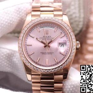 Replica Rolex Day Date M228345RBR-0010 1:1 Best Edition EW Factory Rose Gold