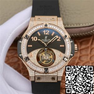 Replica Hublot Big Bang Tourbillon 1:1 Best Edition Rose Gold Black Dial