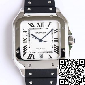 Replica Cartier Santos WSSA0018 1:1 Best Edition GF Factory V2 Rubber Strap