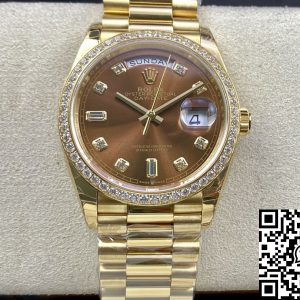 Replica Rolex Day Date M128348RBR-0005 1:1 Best Edition EW Factory Yellow Gold