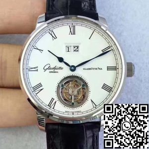 Replica Glashutte Senator 1-94-03-05-04-30 Mechanical Watches 1:1 Best Edition Swiss ETA94-03 Black Leather Strap
